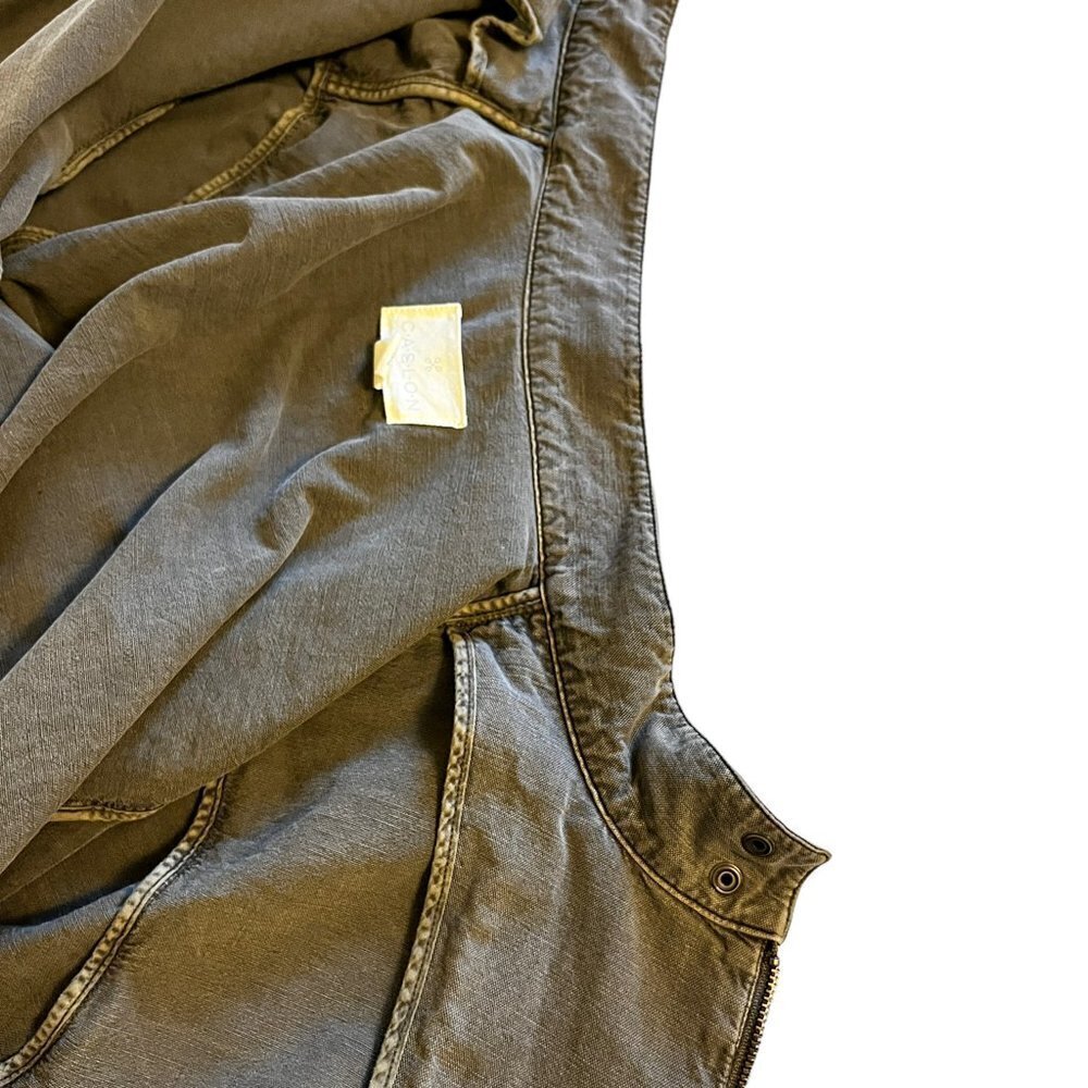 Caslon Green Drawstring Hem Utility Military Jacket  Women Full Zip size M - Picture 10 of 13